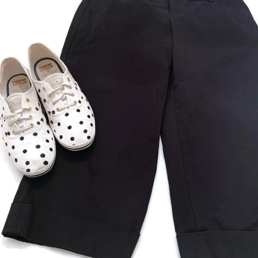 GAP Cropped Black Cuffed Pants